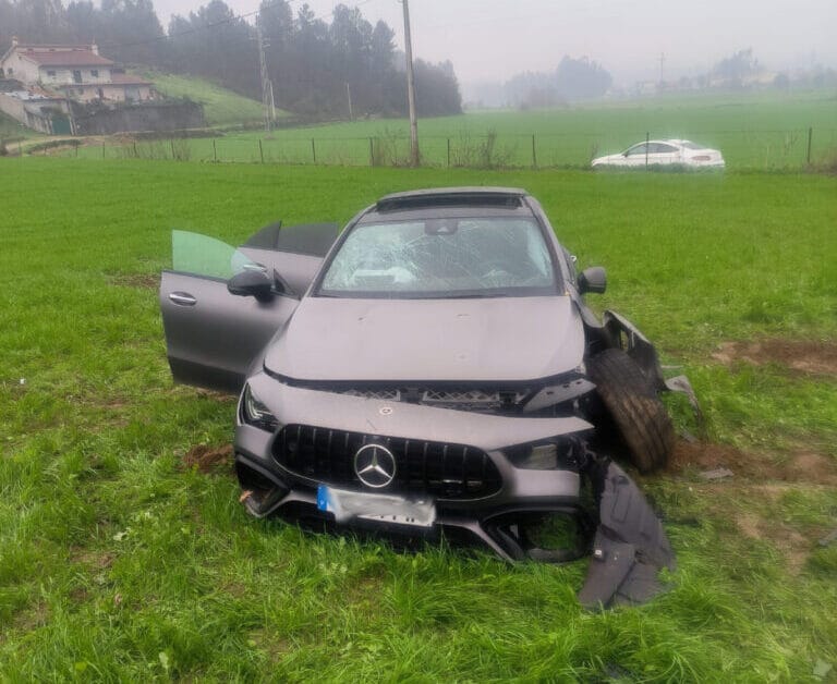 Despiste de Automóvel em Barcelos: Dois Feridos em Acidente na Freguesia de Alvito S. Pedro